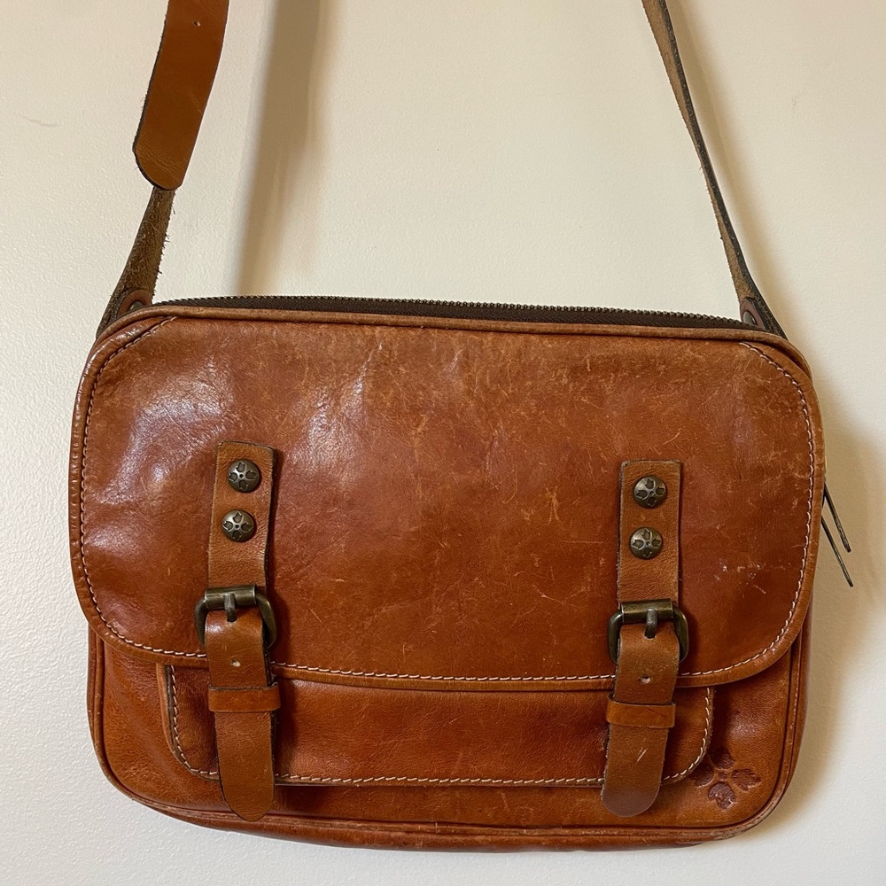 Patricia Nash iPad Messenger Shoulder Bag - Brown